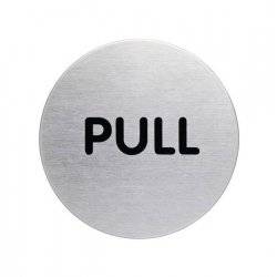 Durable 4901 Pull Pictogram Stainless Steel Round , 65mm
